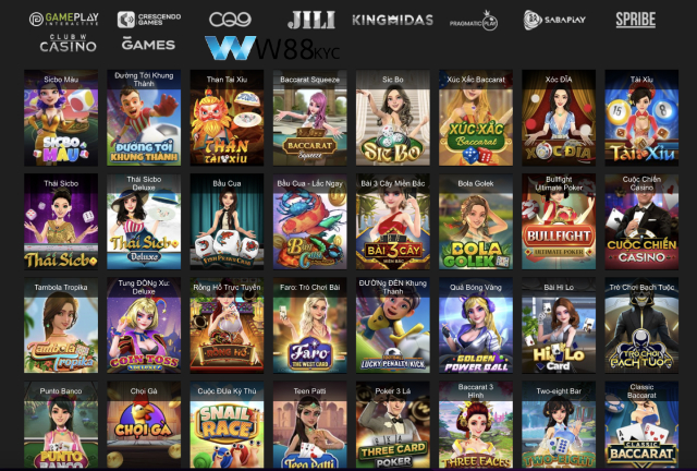 Hệ sinh thái trò chơi đa dạng tại nhà cái W88