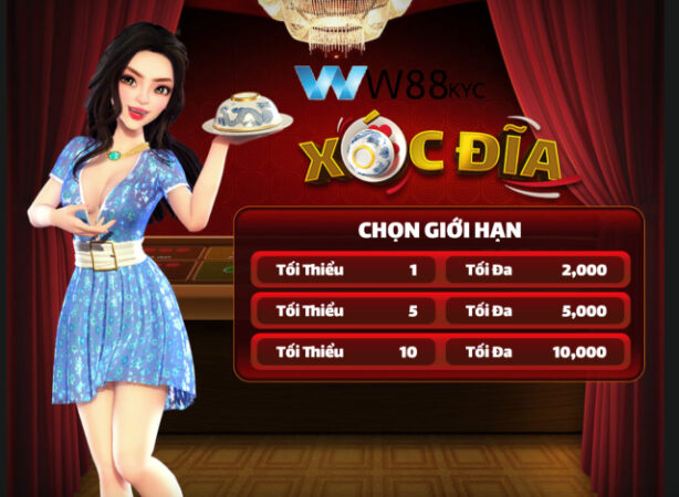 Giao diện bắt đầu ván game Xóc Đĩa trực tuyến tại nhà cái W88